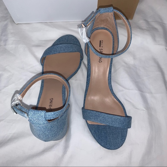 Call It Spring Stangarone Block-Heel Sandals NIB - Picture 2 of 8